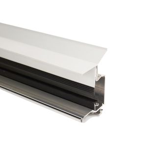 Poly X Aluminium Glazing Bar Wallplate - White (16-35mm)