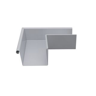 Lindab Steel Guttering - 90° 140mm External Rectangular Gutter Angle 90° - Magestic Galvanised