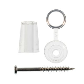 Solstice ASB 3in Corrugated Sheet Fixing Caps with Screws - Clear (Pack of 20)