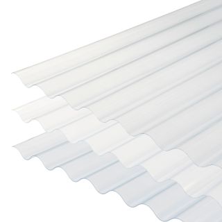Solstice 3in Corrugated PVC Roofing Sheet (Clear)