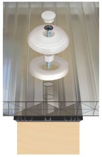Poly X Polycarbonate Sheet Fixing Buttons (Pack of 10)