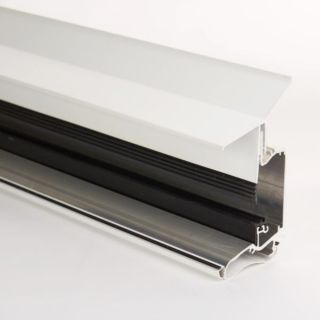 Poly X Aluminium Glazing Bar Wallplate - White (16-35mm)