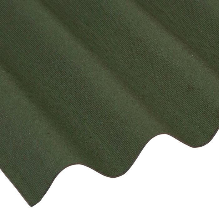 Coroline Corrugated Bitumen Roof Sheet - Green (2000 x 950mm)