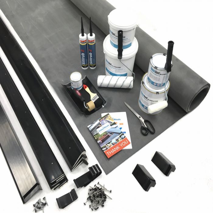 Classic Bond - EPDM Rubber Flat Roof Kit with Trims