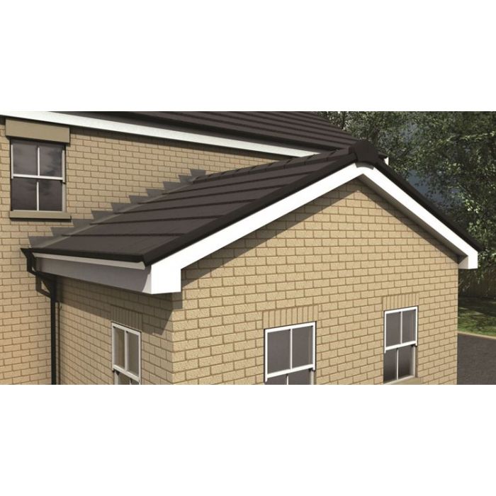Timloc Dry Fix Continuous Verge for Slate/Flat Tiles - Eaves Closure Pair - 60 x 25 x 40mm - Grey