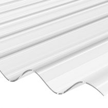 Corrapol Stormproof - Low Profile Corrugated Polycarbonate Roofing Sheet - Clear