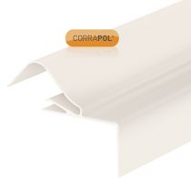 Corrapol - Rock n Lock Verge with Fixings - White