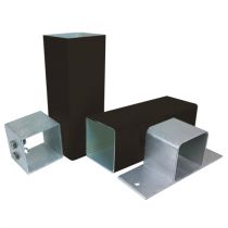 Alukap-SS - Complete Post & Bracket Kit - Brown (3000mm)