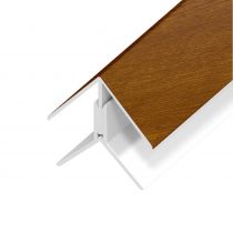 UPVC Shiplap Cladding - Angle Trim - 125mm - Golden Oak (5m)