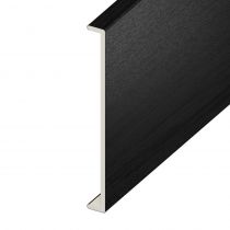Double Fascia UPVC Capping Board - Plain - Black Ash (5m)