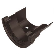 Plastic Guttering - Round to Ogee Adaptor - Right Hand - Black