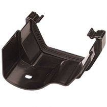 Plastic Guttering - Square to Ogee Adaptor Right Hand - Black