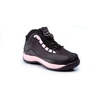 Rugged Terrain - Ladies Hiker Safety Boots (SB SRA) - Black/Pink Nubuck