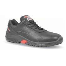 Rugged Terrain - Full Grain Super Grip Safety Trainers (S3 SRC) - Black Leather