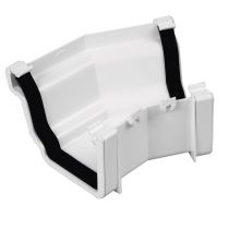 Plastic Guttering Universal Plus - External 150˚ Angle 128mm x 88mm - Black
