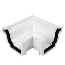 Plastic Guttering Universal Plus - External 90˚ Angle 128mm x 88mm - Brown
