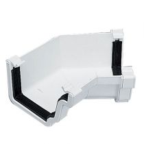 Plastic Guttering Universal Plus - Internal 135˚ Angle 128mm x 88mm - Brown