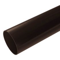 Plastic Guttering Half Round - Down Pipe - 65mm - Brown (4m)