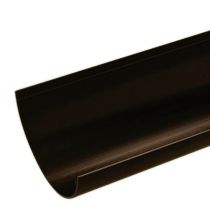 Plastic Guttering Half Round - 114mm x 51mm - Brown (4m)
