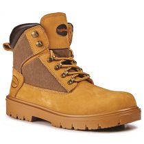 Rugged Terrain - Derby Safety Boots (S1P SRC) - Honey Nubuck