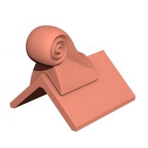 Marley Clay Scroll Finial Ridge - 305mm