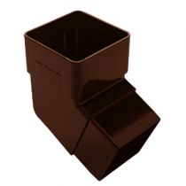 Plastic Guttering Squareline - 112˚ Down Pipe Bend - 65mm - Clay Brown