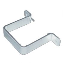 Plastic Guttering Squareline - Flush Down Pipe Clip - 65mm - White