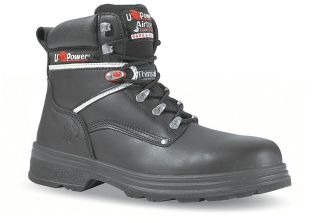 Rugged Terrain - Thinsulate Derby Safety Boots (S3 CI SRC) - Black Leather