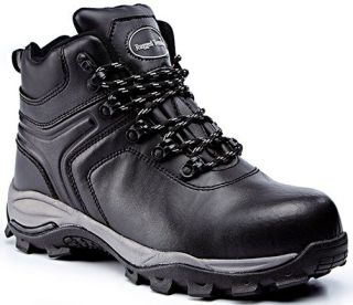 Rugged Terrain - Waterproof Metal Free Hiker Safety Boots (S3 SRC) - Black Leather