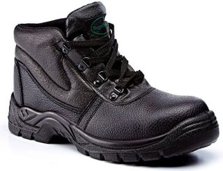 Rugged Terrain - Chukka Safety Boots (SBP SRC) - Black Leather