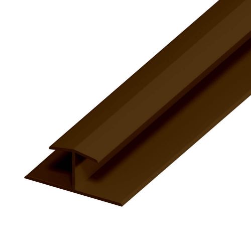 UPVC Shiplap Cladding - Joint Trim - 125mm - Dark Brown (5m)