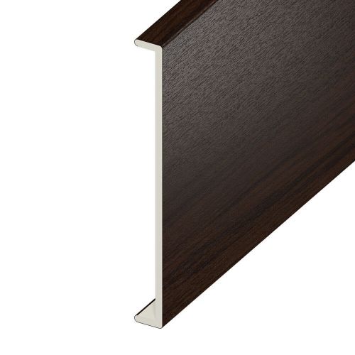 Double Fascia UPVC Capping Board - Plain - Rosewood (5m)