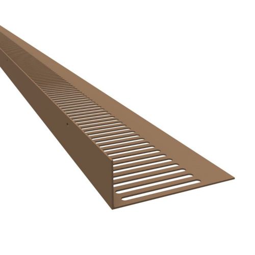 Manthorpe 25mm Flat Roof Soffit Vent - 28mm x 80mm x 3100mm - Brown (Pack of 10)