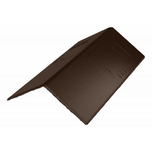 Guardian Synthetic Slate Ridge & Hip Tile - Brown (Pack of 24)