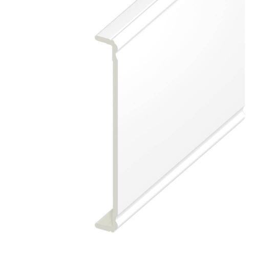 Box-end UPVC Capping Board - Ogee 404mm x 9mm - White (1.25m)
