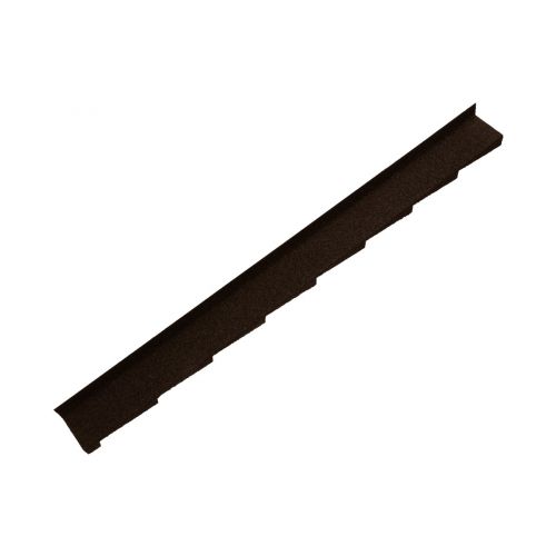 Britmet - Plaintile - Left Hand Side Wall Flashing - Bramble Brown (1250mm)