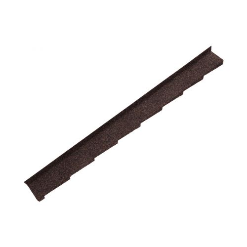 Britmet - Plaintile - Left Hand Side Wall Flashing - Rustic Brown (1250mm)