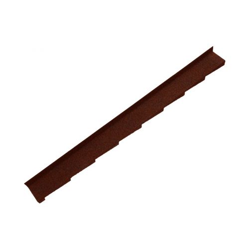 Britmet - Plaintile - Left Hand Side Wall Flashing - Rustic Terracotta (1250mm)