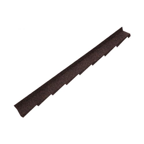 Britmet - Plaintile - Right Hand Side Wall Flashing - Rustic Brown (1250mm)
