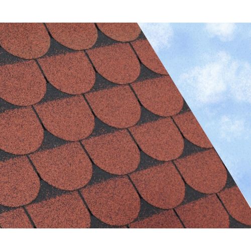 Superior Products Scalloped Bitumen Roof Shingles - 3m2 (Red)