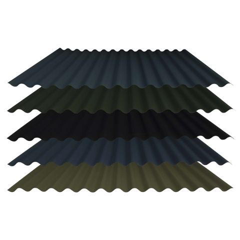 Steel Corrugated Roofing Sheet (13.5/3) - PVC Plastisol Coated - 0.5mm / 0.7mm