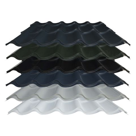 Steel Pantile Effect Roofing Sheet (33/1000) - Polyester Paint Coated - 0.5mm / 0.7mm Steel Pantile Effect Roofing Sheet (33/1000) - Polyester Paint Coated - 0.5mm / 0.7mm