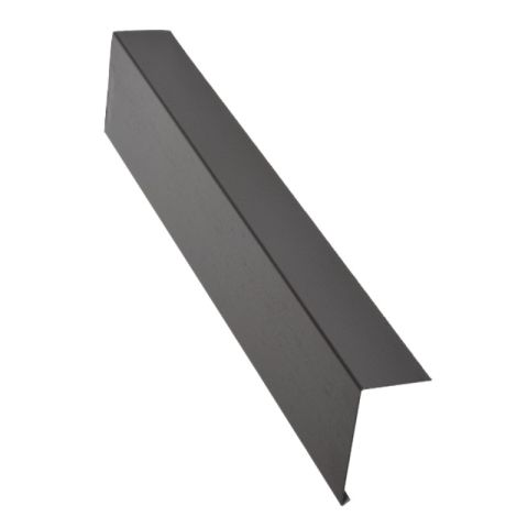 TRC Techno Plastisol-Coated Metal Edge Trim - Black - 2500mm x 50mm