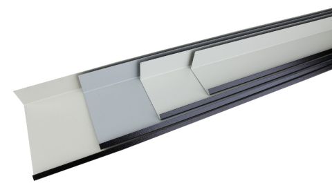 TRC Techno Plastisol-Coated Metal Edge Trim - Black - 2500mm x 50mm