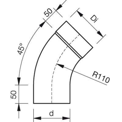 Lindab Steel Guttering - Downpipe Bend with Socket