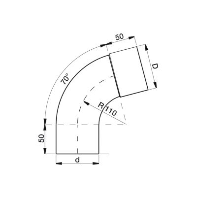 Lindab Steel Guttering - Downpipe Bend with Socket