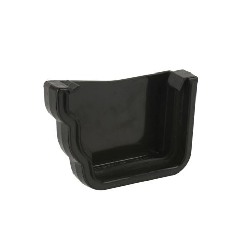 Brett Martin uPVC Prostyle Ogee Guttering External Stopend - Left/Right Hand - 106mm (Black)