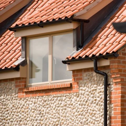 Brett Martin uPVC Roundstyle Guttering Downpipe - 68mm - Black