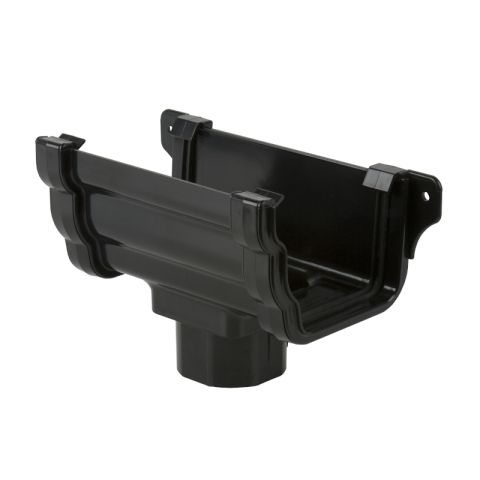 Brett Martin uPVC Prostyle Ogee Guttering Running Outlet - 106mm - Black
