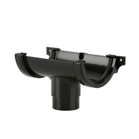 Brett Martin uPVC Roundstyle Guttering Running Outlet - 112mm - Black
